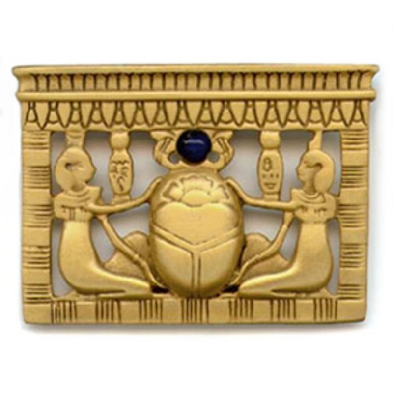 古代エジプトのスカラベのブローチ - ブローチ - 金属 ゴールド