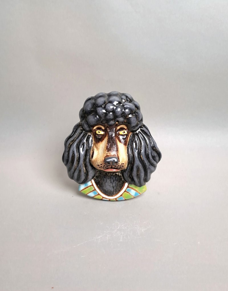 貴賓犬擴香器06(手工陶製品) - 香氛/精油/擴香 - 陶 白色