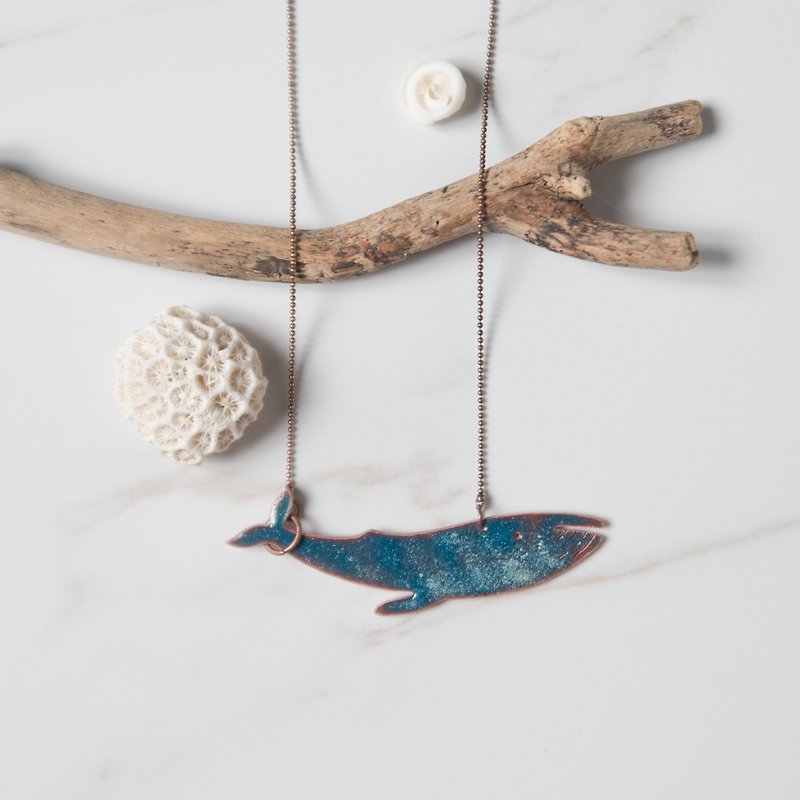 The Deep Blue Friends Collection 03: Torch fire enamel jewelry. - Necklaces - Other Metals 