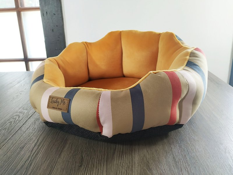 Sleeping Pad (Small) - Pet Bed in 8 Colors of Slow Heat Mustard - ที่นอนสัตว์ - ไฟเบอร์อื่นๆ สีส้ม