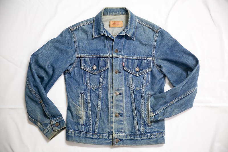 [3thclub Ming Ren Tang] Levis USA LSJ006 vintage denim jacket - เสื้อโค้ทผู้ชาย - ผ้าฝ้าย/ผ้าลินิน สีน้ำเงิน