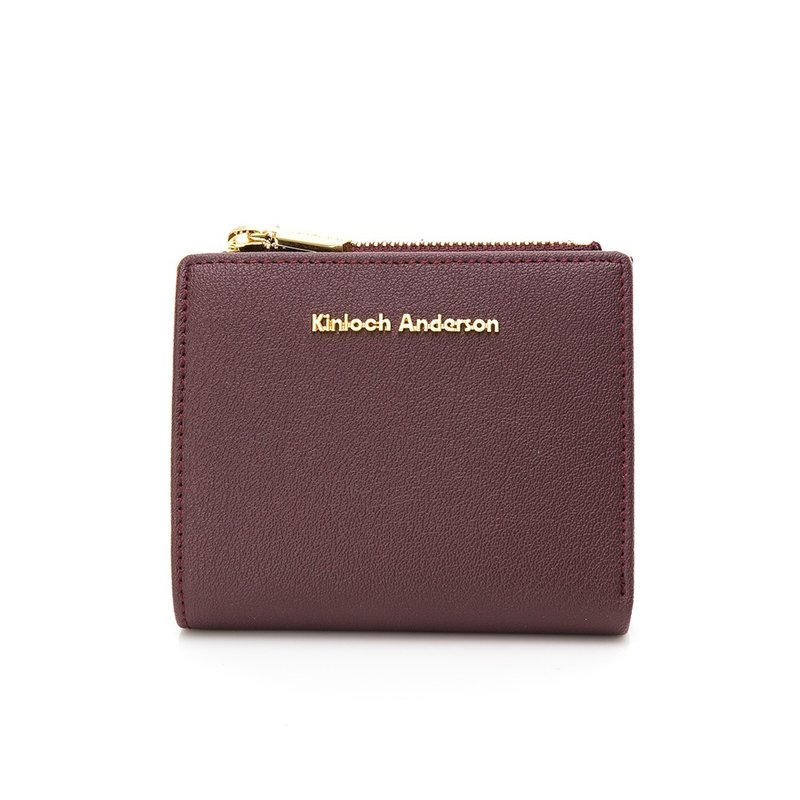 【Kinloch Anderson】Enid classic snap clip-burgundy - Wallets - Faux Leather Red