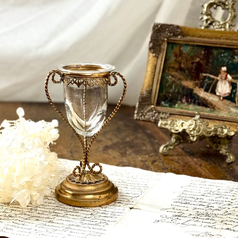 * 50832-珍稀法國古董19世紀鎏金燭台 - 香氛蠟燭/燭台 - 其他金屬 