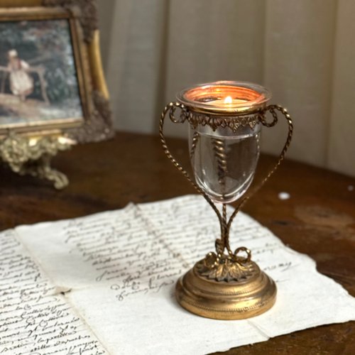 50832-珍稀法國古董19世紀鎏金燭台JSVS 古董家飾選物店｜香氛蠟燭/燭台