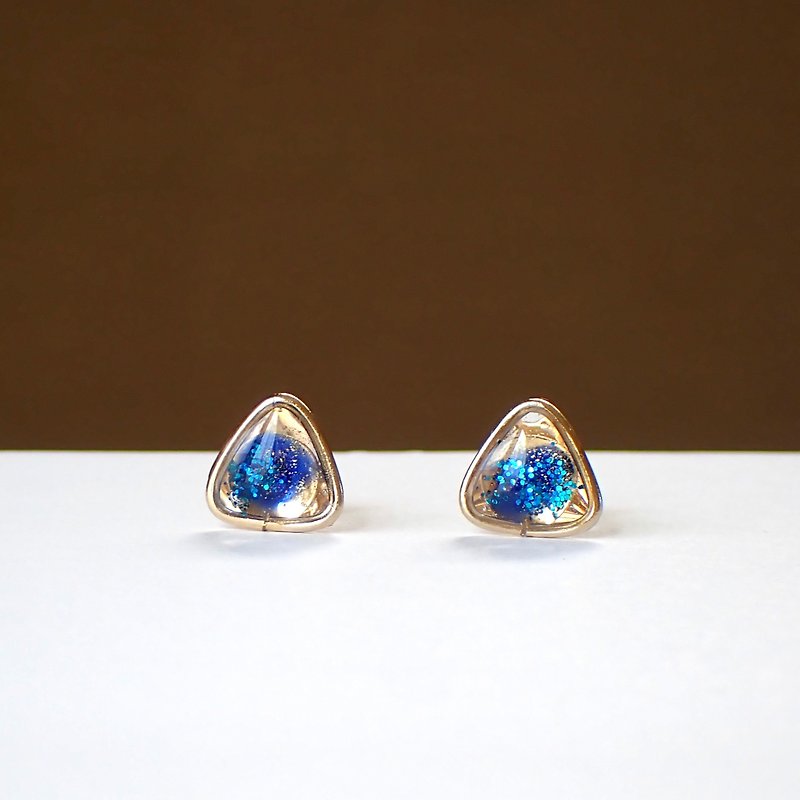 Little Mermaid (Earrings or Clip-On) - Earrings & Clip-ons - Resin Blue