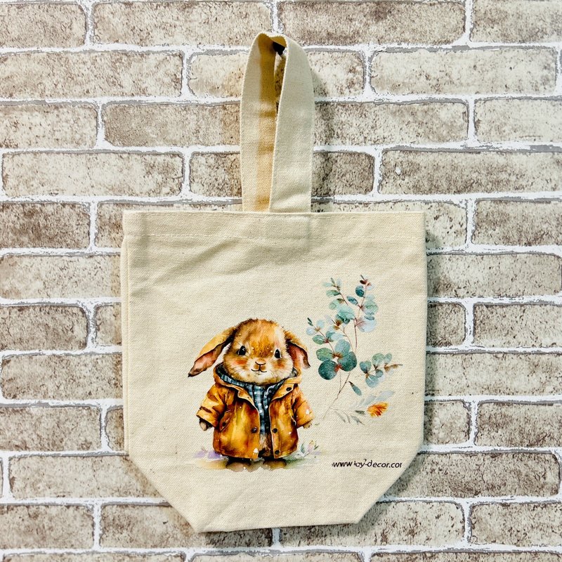 【手工製作】單面插圖手提袋 – 可水洗 - 手提包/手提袋 - 棉．麻 多色