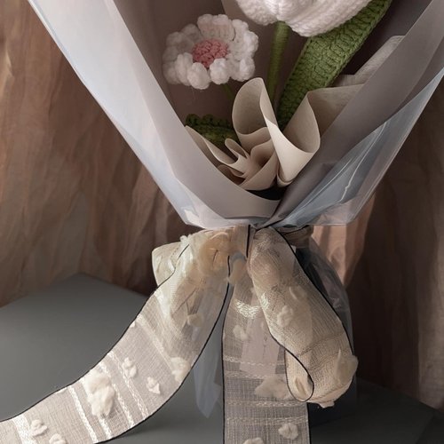 チューリップとデイジーのブーケ⃘ チューリップとデイジーの鉢花 - パープル - ショップ Must Flor 陌花