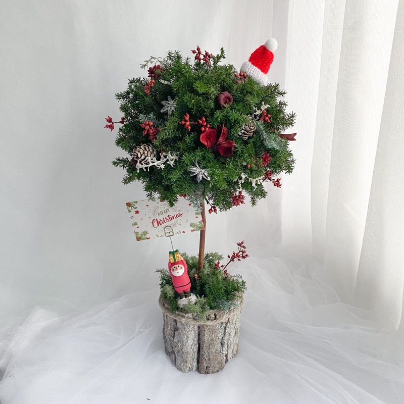 Immortal Christmas Bouquet Tree/ Dried Flowers/ Christmas Limited Bouquet Tree Christmas Flower Ceremony Celebration Arrangement - Dried Flowers & Bouquets - Plants & Flowers 