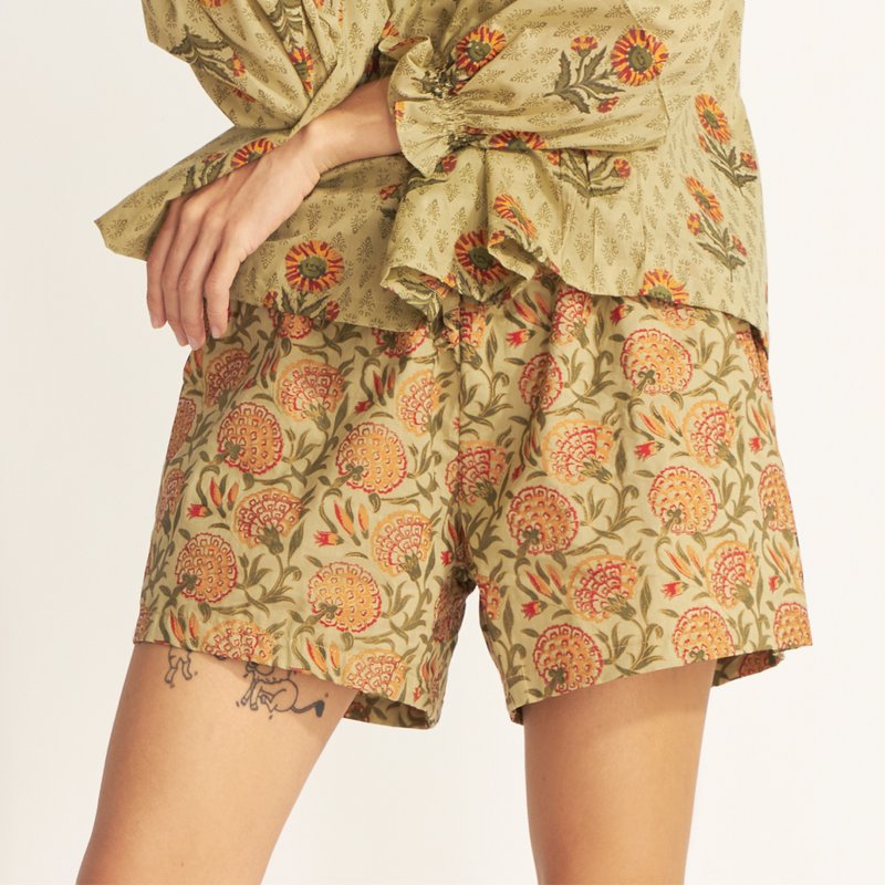 SUNSET CARNATION SHORTS - กางเกงขาสั้น - ผ้าฝ้าย/ผ้าลินิน หลากหลายสี