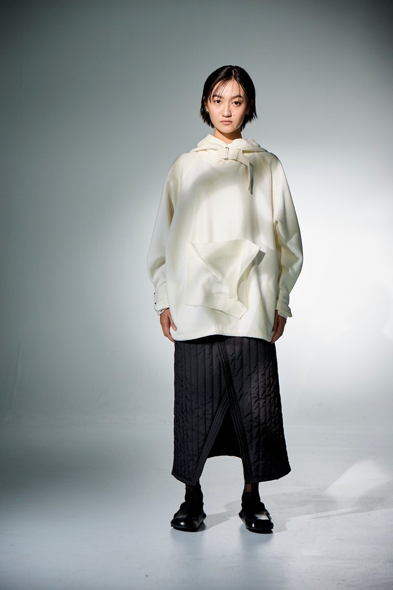 Pocket Hoodie - เสื้อฮู้ด - ขนแกะ ขาว