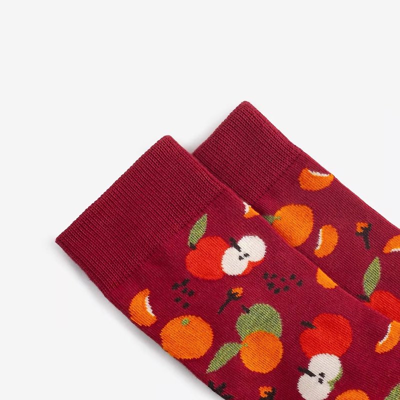 Dodo socks Fruit Socks | 1 pairs - ถุงเท้า - ผ้าฝ้าย/ผ้าลินิน สีแดง