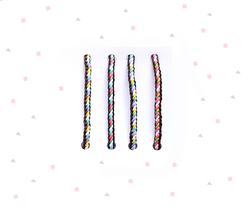 編みこみブレスレットハンドルシリーズ2合計4つのカスタマイズされたクリスマスとバレンタインデーのギフト - ブレスレット - 防水素材 多色