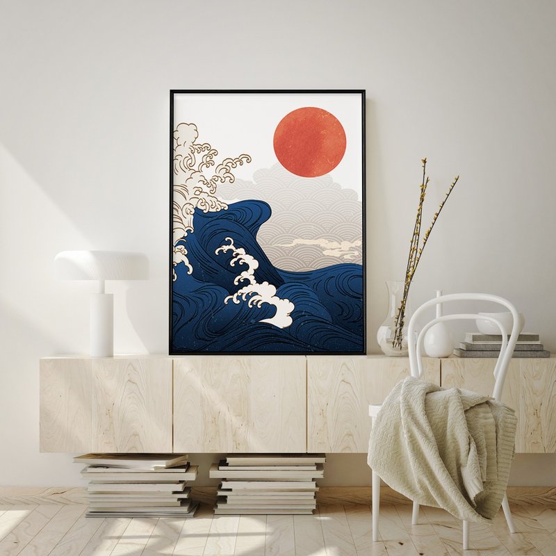 最上川-日式掛畫/臥室/玄關/雅緻/辦公室/居酒屋擺設/日本料理店 - 海報/掛畫/掛布 - 棉．麻 多色