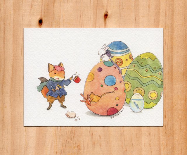★B3★ せきね あや 油彩「おまつりのきつね」2022年制作 絵葉書1枚付 ☆B3☆ せきね あや 油彩「おまつりのきつね」2022年制作 絵葉書1