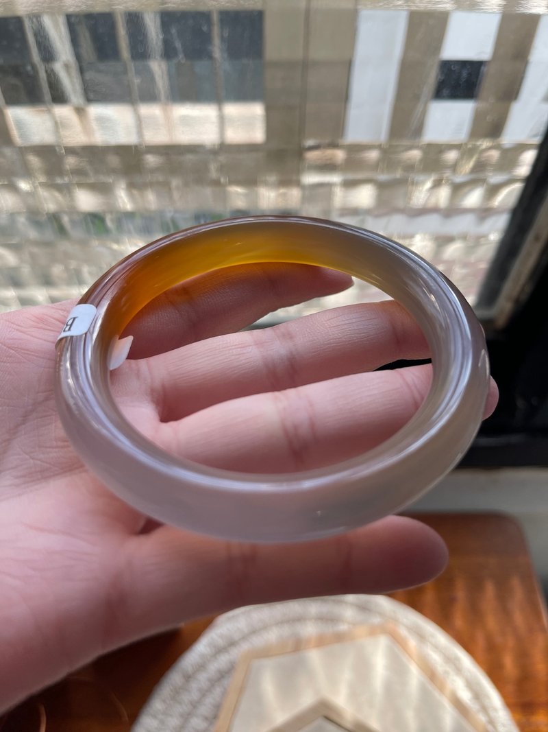 兔寶手鐲//天然玉髓 夕陽餘暉 橘玉髓手鐲(手圍58+) - 手鍊/手環 - 玉石 