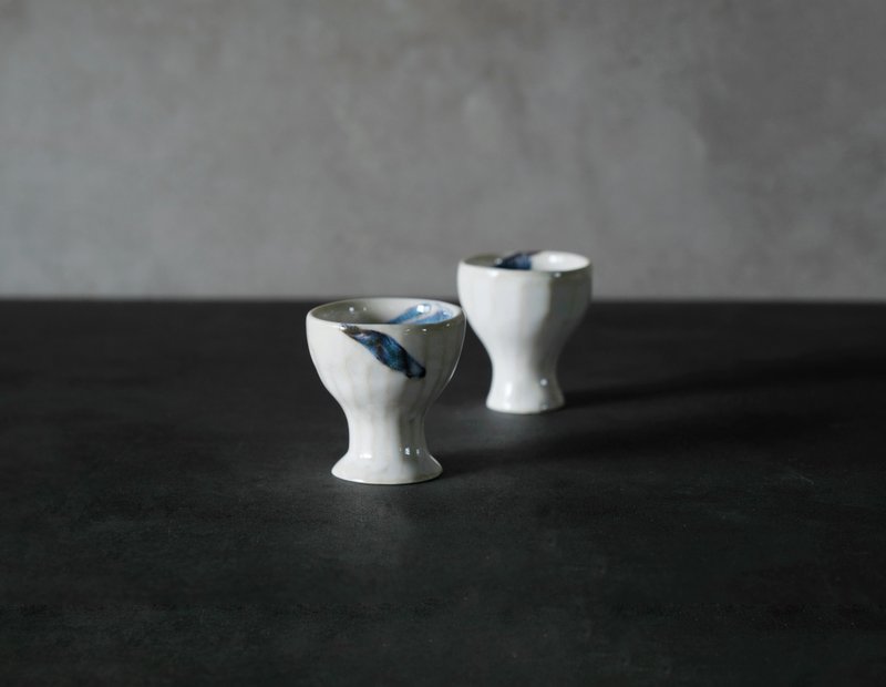 青抹_酒組_2入 - 茶壺/茶杯/茶具 - 瓷 白色