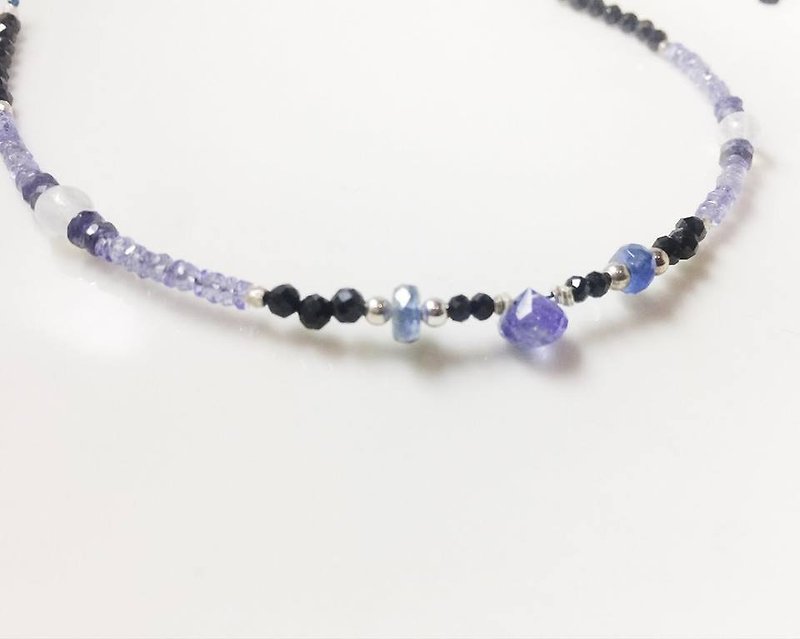 MH sterling silver natural stone custom series _ Kyoto wind _ limited edition - Necklaces - Gemstone Purple