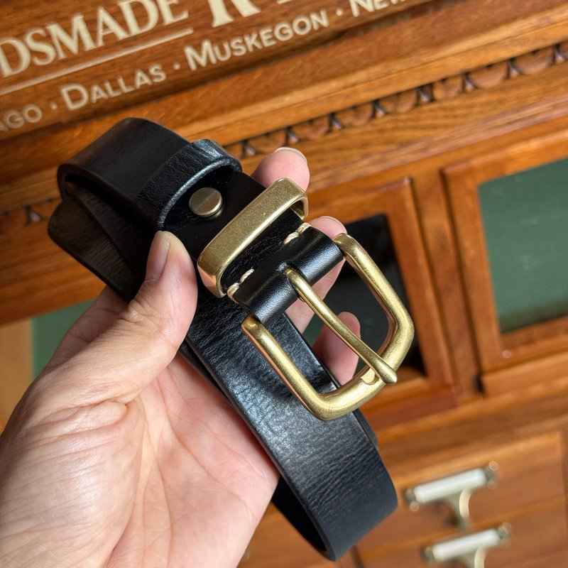 Women Belt Fashion Jeans Belt Alloy Pin Buckle Luxury High-Quality Design Trendy - เข็มขัด - หนังแท้ สีดำ