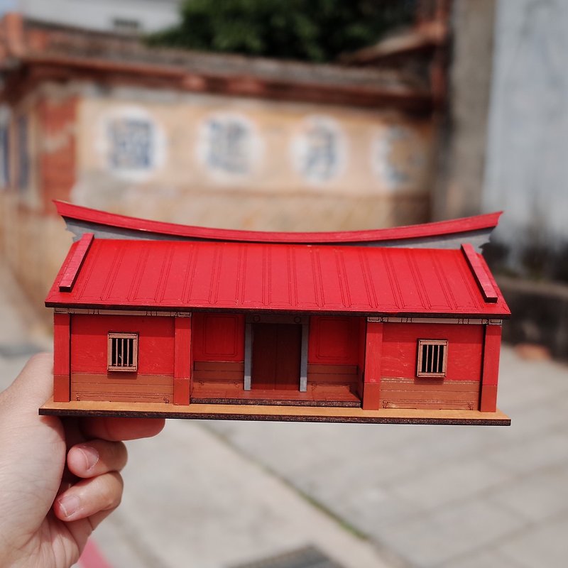 金門傳統閩南式建築微縮造型存錢盒 - 木工/竹藝/紙雕 - 木頭 紅色