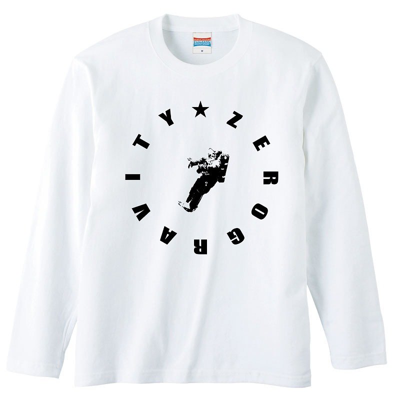 Long Sleeve T-shirt / Zero Gravity - Men's T-Shirts & Tops - Cotton & Hemp White