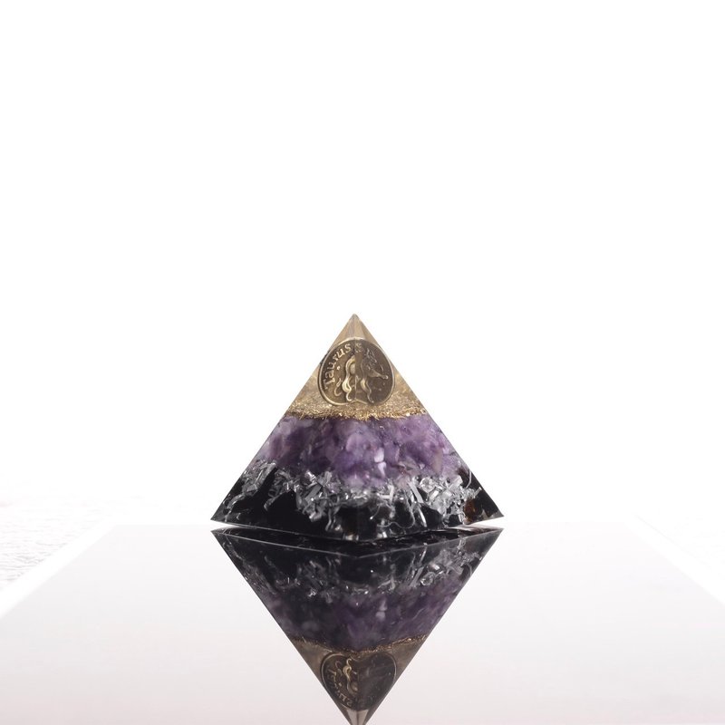 【母親節禮物】星座系列金牛座金字塔-奧剛金字塔Orgonite交換 - 擺飾/家飾品 - 水晶 紫色
