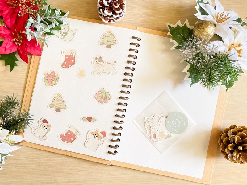 Christmas Watercolor Sticker Pack (12 Patterns) - Stickers - Paper Multicolor