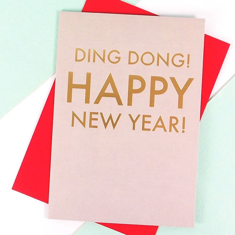 Ding Dong Happy New Year and New Year's Eve Card [Hallmark-Card New Year Series] - Cards & Postcards - Paper Multicolor