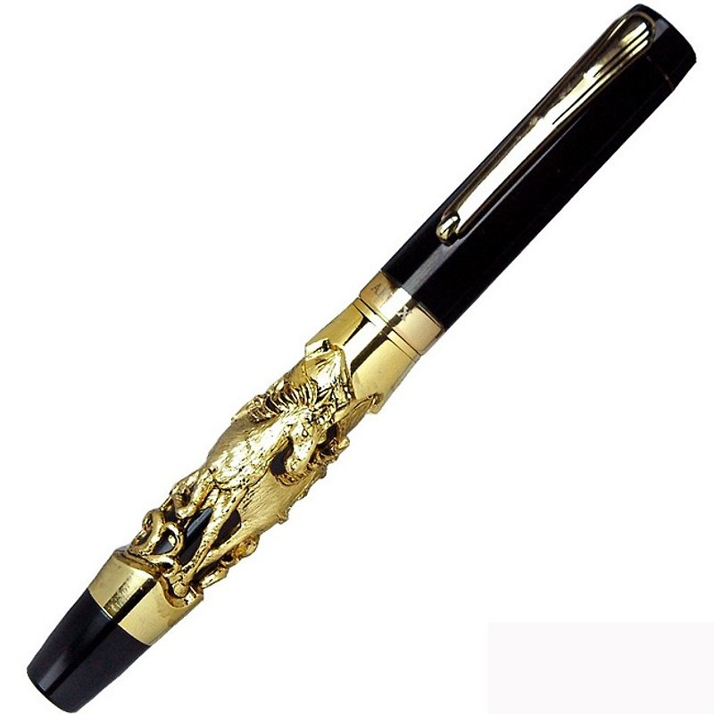 ARTEX 12生肖鋼珠筆 共12種古金款任選-馬 - 鋼珠筆 - 其他材質 金色