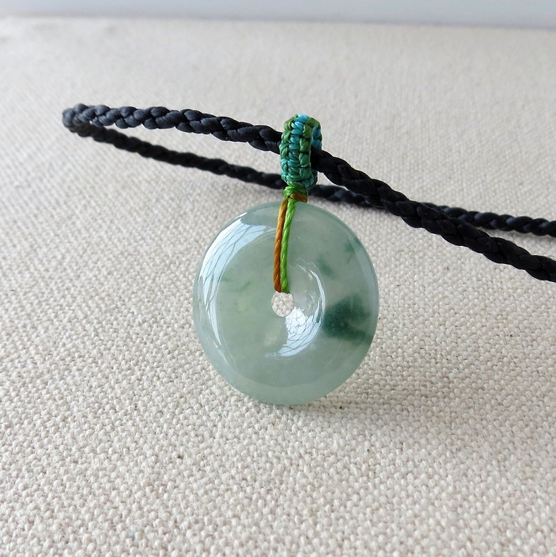 Zodiac Year [Ping An‧ Ruyi] Ice Floating Flower Jade Silk Wax Necklace*ST3-11 [Four-strand Editing] - สร้อยคอทรง Collar - เครื่องเพชรพลอย สีเขียว