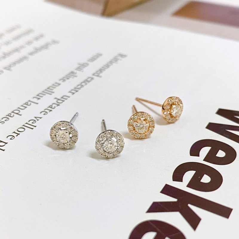 9K | 奢華花圈_耳環 - 耳環/耳夾/耳骨夾 - 貴金屬 