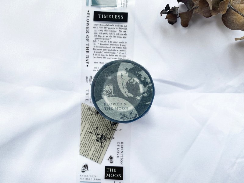 Flower & The Moon 5cm Glossy PET Tape - มาสกิ้งเทป - พลาสติก 