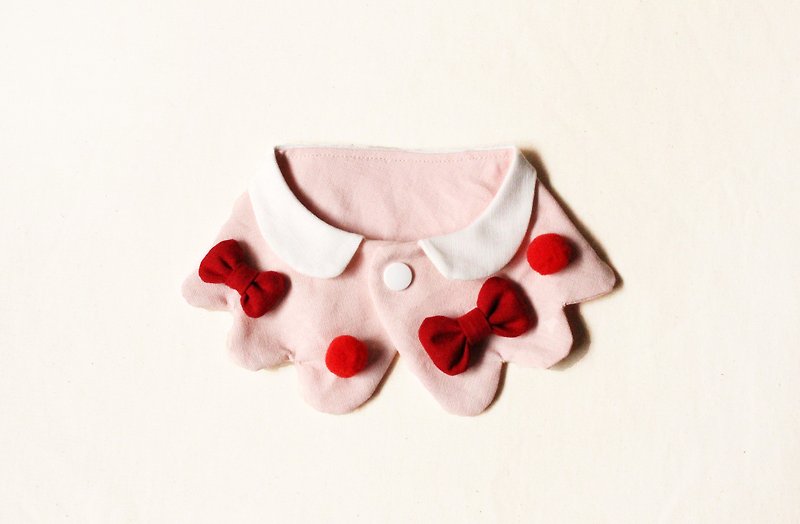 幼兒寵物小披肩 寵物領巾  可愛毛孩領巾 - 寵物衣服 - 棉．麻 粉紅色