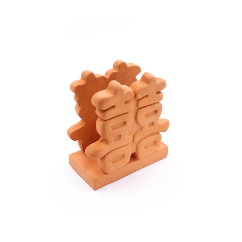 雙喜 磚雕名片座/名片架 - 名片架/名片座 - 其他材質 