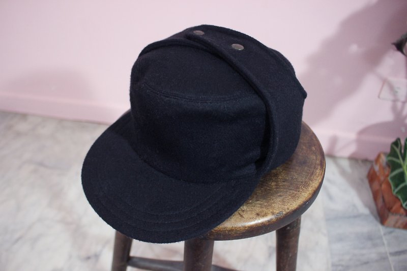 [Vintage帽子]{義大利製裏標}GIPO深藍色100%羊毛帽(Made in Italy)(聖誕禮物交換禮物) - 帽子 - 羊毛 藍色