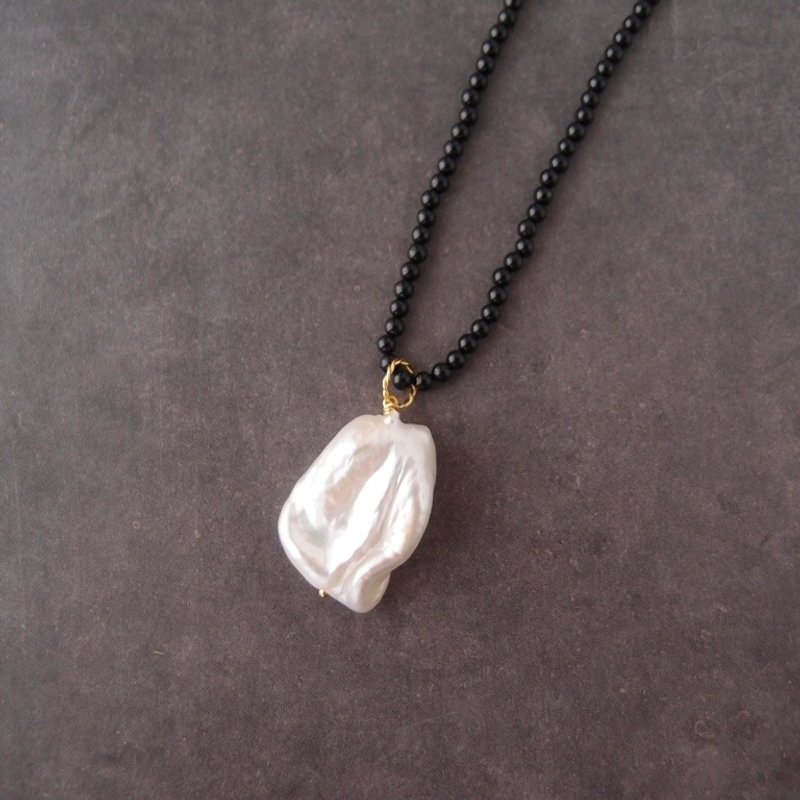 Necklace Charm【K14gf】Baroque Pearl・Biwa　ビワパール ネックレスチャーム - 項鍊 - 寶石 白色