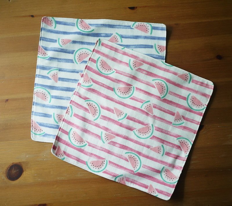 Limited order = Korean double gauze handkerchief = Qinliang watermelon = red - Handkerchiefs & Pocket Squares - Cotton & Hemp Red