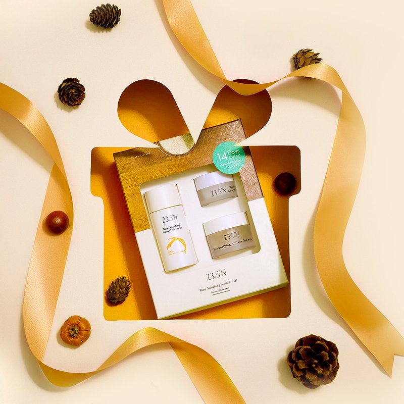 米粹舒緩活酵體驗組│禮物。臉部保養。聖誕禮盒 - 保養/沐浴旅行組 - 其他材質 黃色