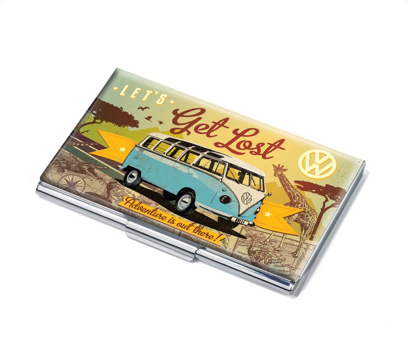 【畢業禮物】【客製化禮物】VW BULLI 金屬名片夾/盒 - 名片架/名片座 - 其他金屬 多色