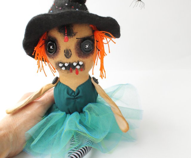 魔女人形 縁起物 幸福を与える白魔女人形 人形 ハロウィン - 各種パーツ