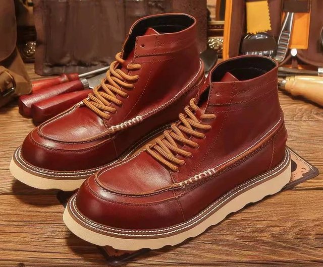 マーティンブーツ ハンドメイド 本革 レースアップ ハイカット ワーク