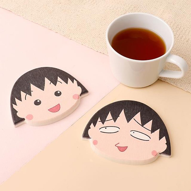 Chibi Maruko Diatomaceous Earth Coaster- Absorbent Coaster Multipurpose Absorbent Coaster Home Cute Pack - Other - Other Materials 