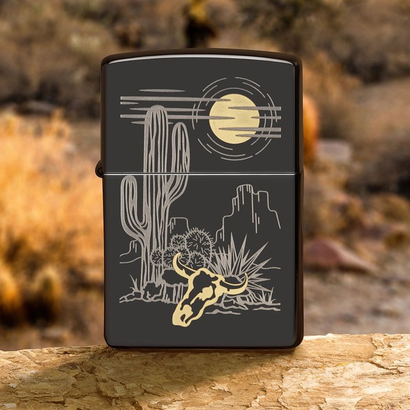 [ZIPPO official flagship store] Western Desert Windproof Lighter 48968 - Other - Copper & Brass Multicolor