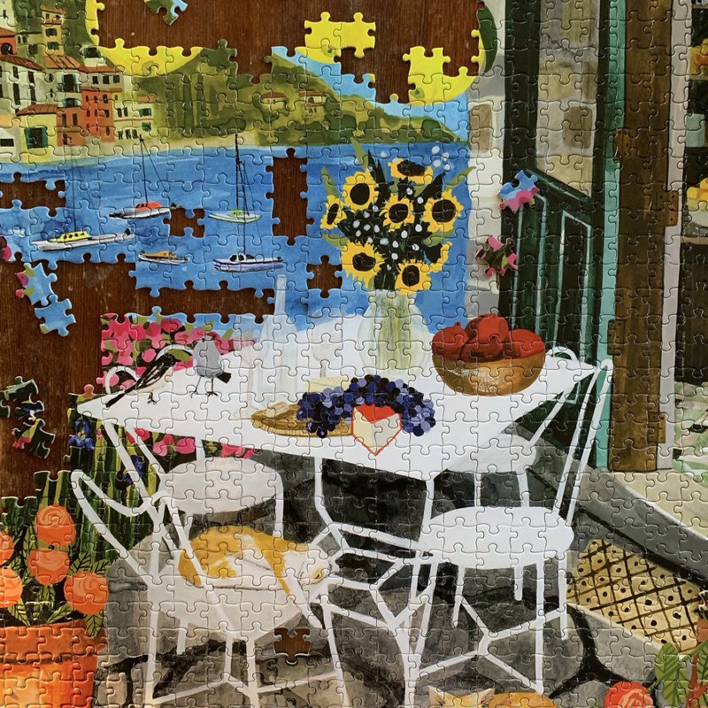 eeBoo 1000 piece puzzle – Cats in Positano - เกมปริศนา - กระดาษ สีนำ้ตาล