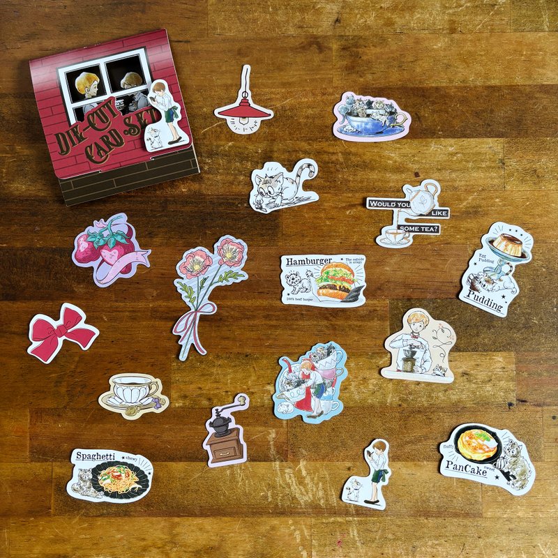 collage_ダイカットカードセット - 其他 - 紙 紅色