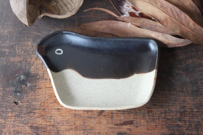 Plate with Adelie penguin - Plates & Trays - Pottery Black