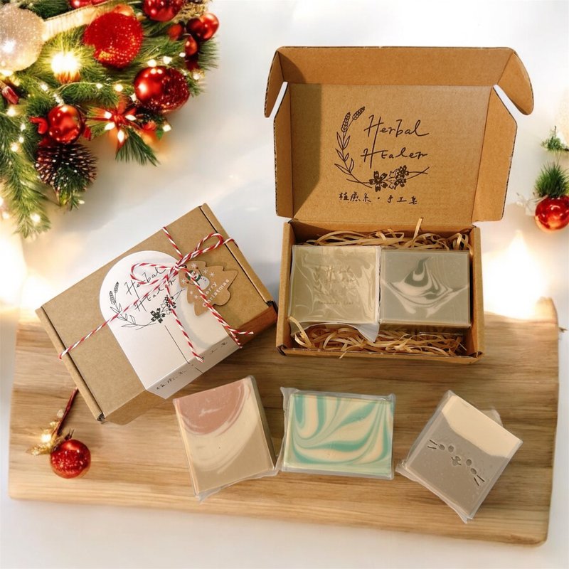 Christmas Gift Box - Handmade Soap Duo Set- Perfect for Gift Exchanges - สบู่ - วัสดุอื่นๆ 