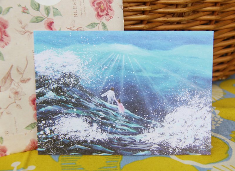 In the midst of the storm there is Jesus Gospel postcard - Cards & Postcards - Paper Multicolor