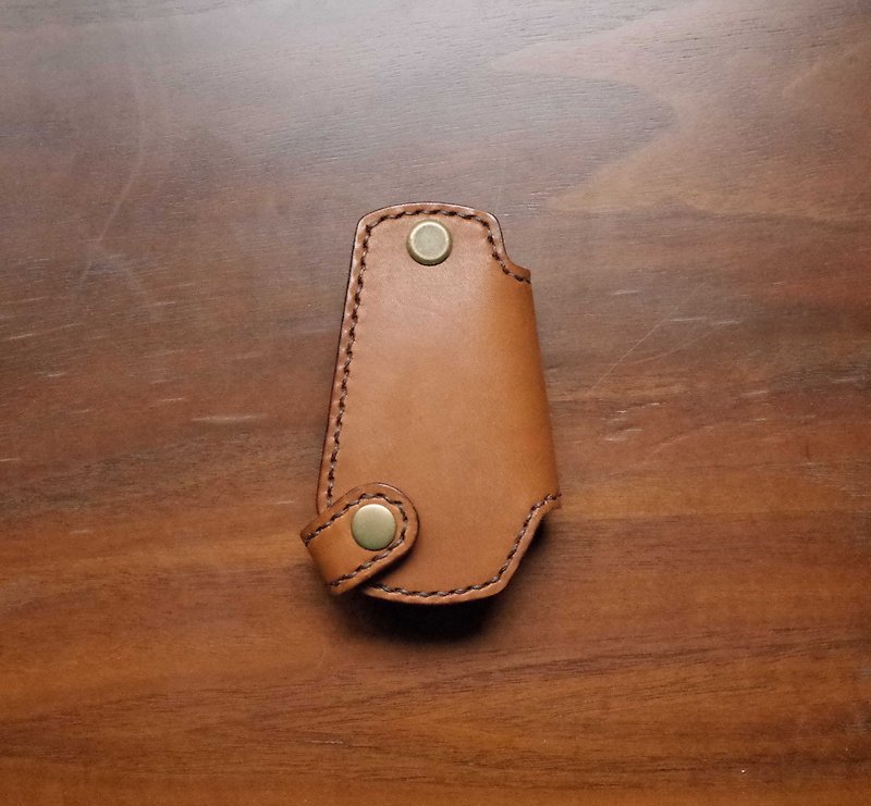 Subaru car key holster-brown - Keychains - Genuine Leather Orange