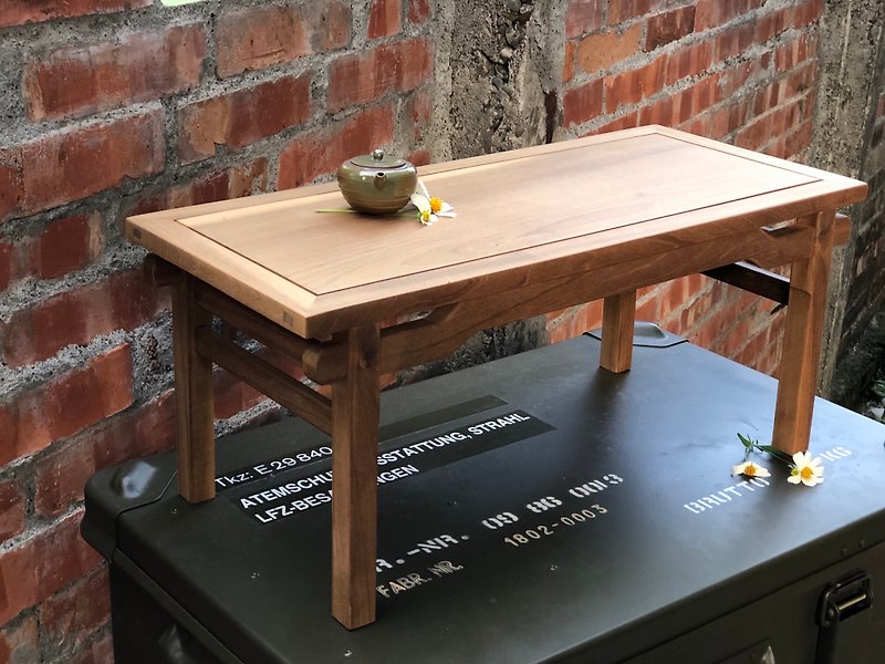台湾ブラックハート石ほぞほぞ小長テーブル - 置物 - 木製 