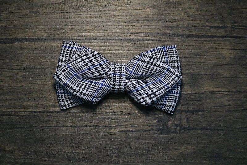 Classic Plaid pointed bow tie / gentleman wedding host bow tie - Bow Ties & Ascots - Cotton & Hemp Multicolor